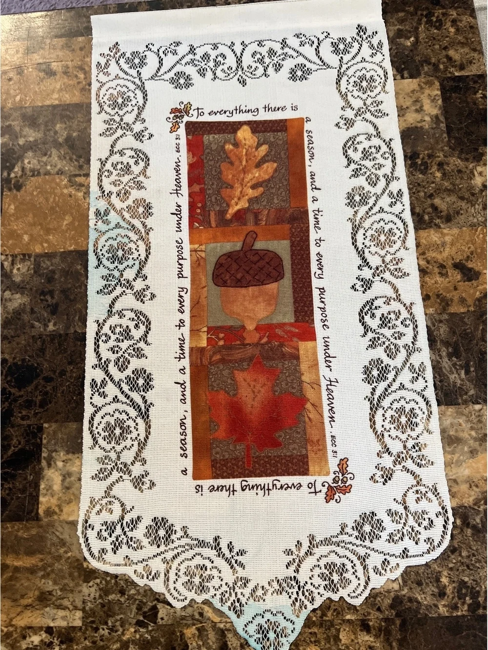Autumn Themed Decorative hanging with Acorn and Leaf Design